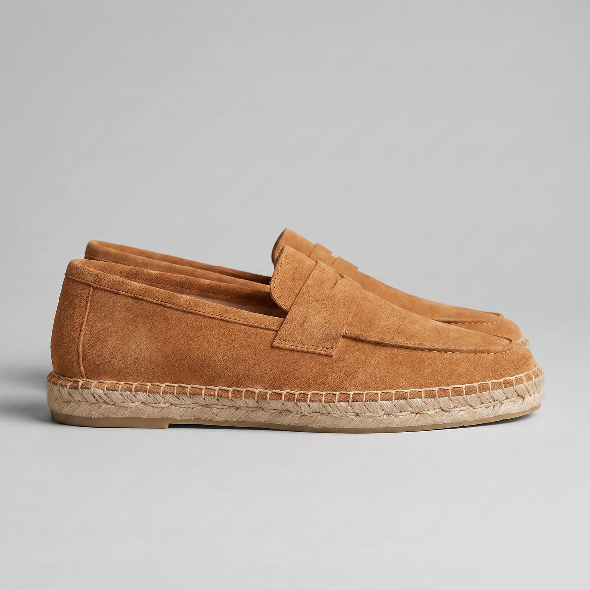 Rainier Suede Penny Espadrille Loafers_10