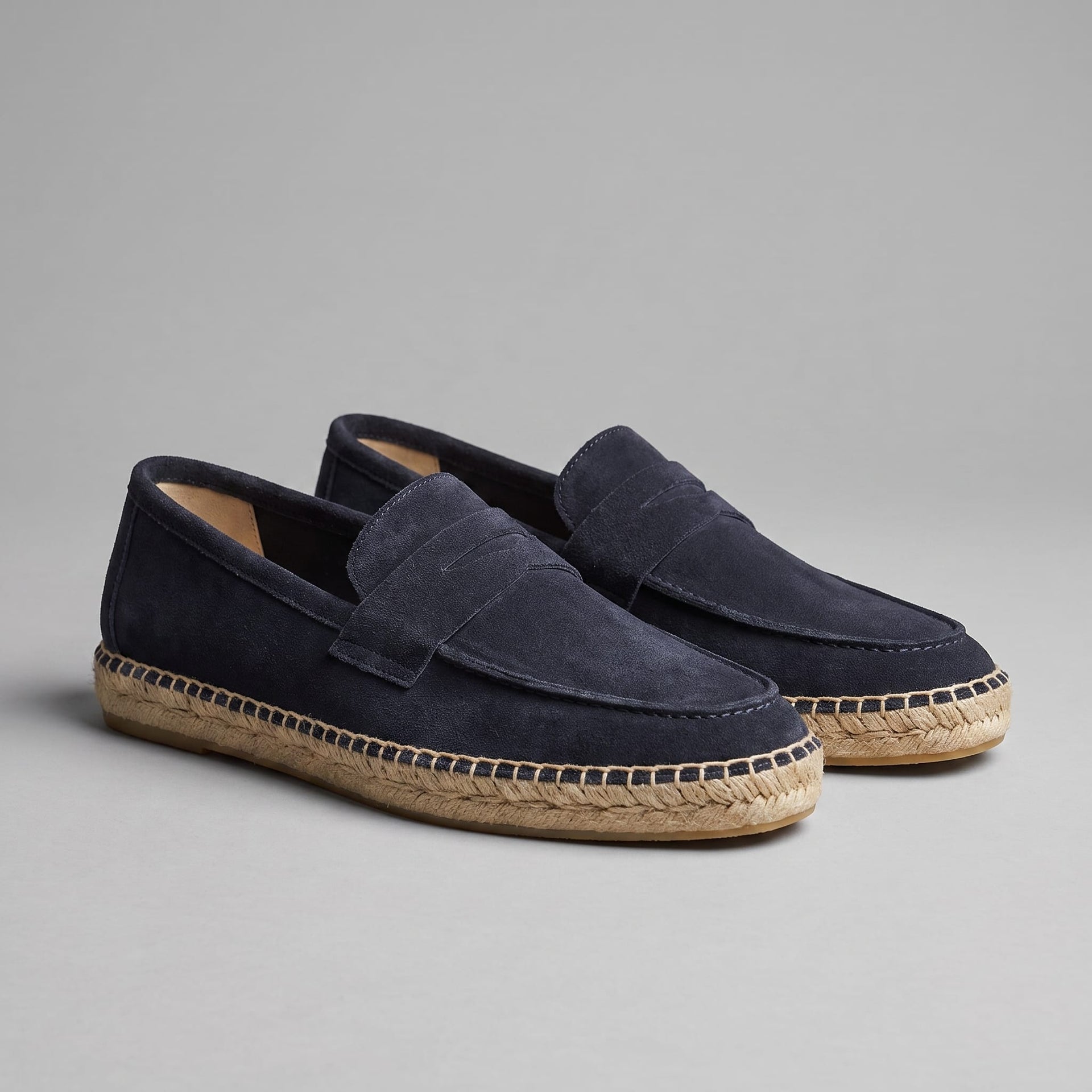 Rainier Suede Penny Espadrille Loafers