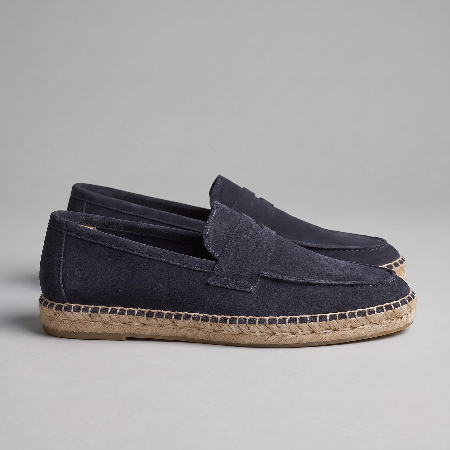 Rainier Suede Penny Espadrille Loafers_15
