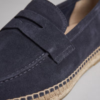 Rainier Suede Penny Espadrille Loafers