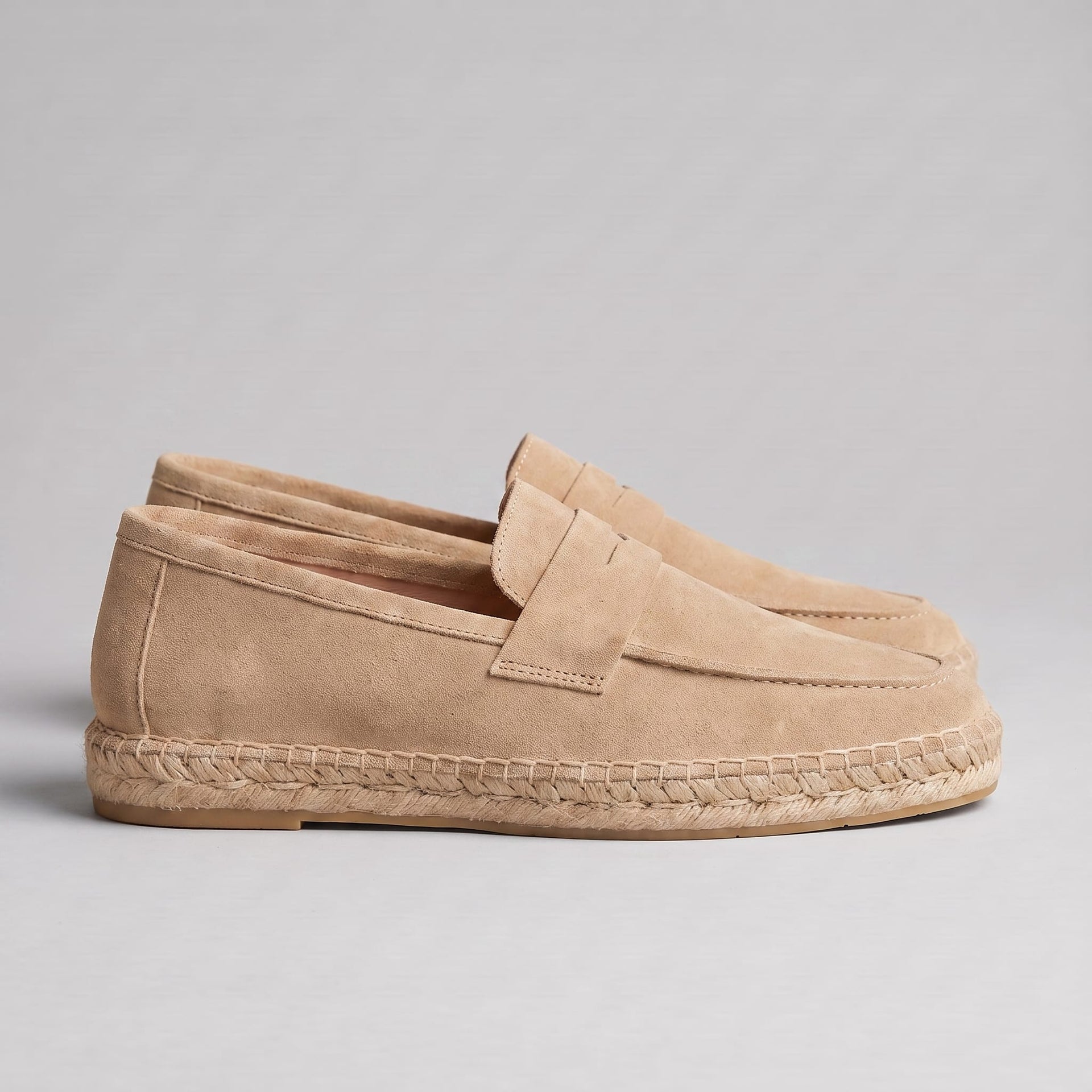 Rainier Suede Penny Espadrille Loafers