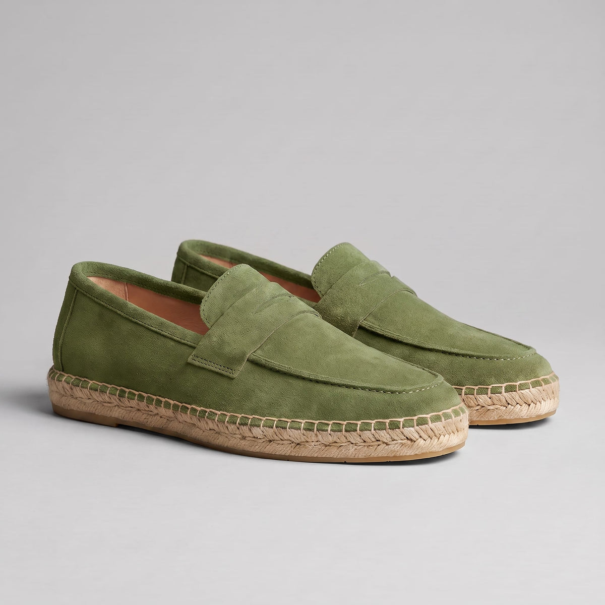 Rainier Suede Penny Espadrille Loafers_25