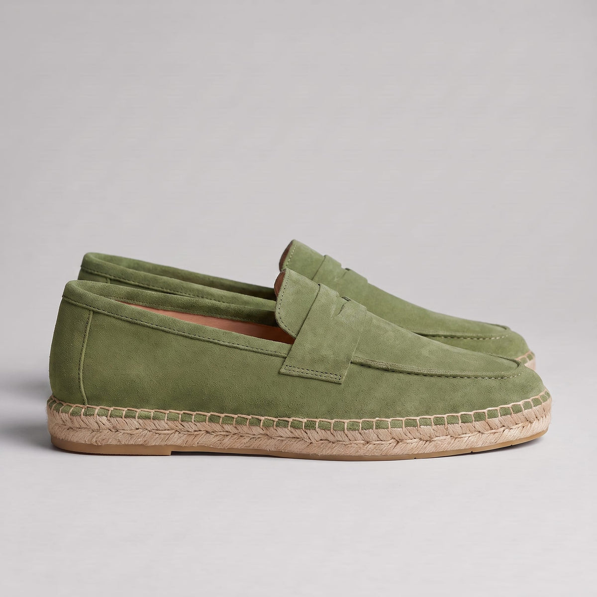 Rainier Suede Penny Espadrille Loafers_28