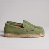 Rainier Suede Penny Espadrille Loafers