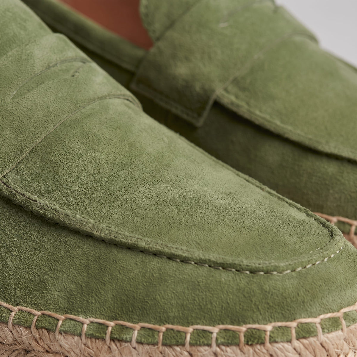 Rainier Suede Penny Espadrille Loafers