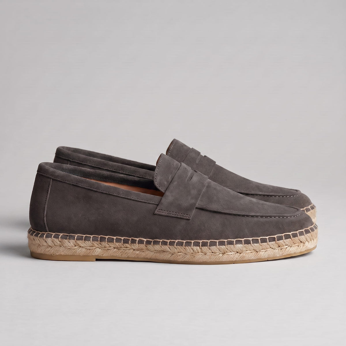 Rainier Suede Penny Espadrille Loafers_4