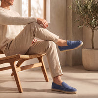 Rainier Suede Penny Espadrille Loafers