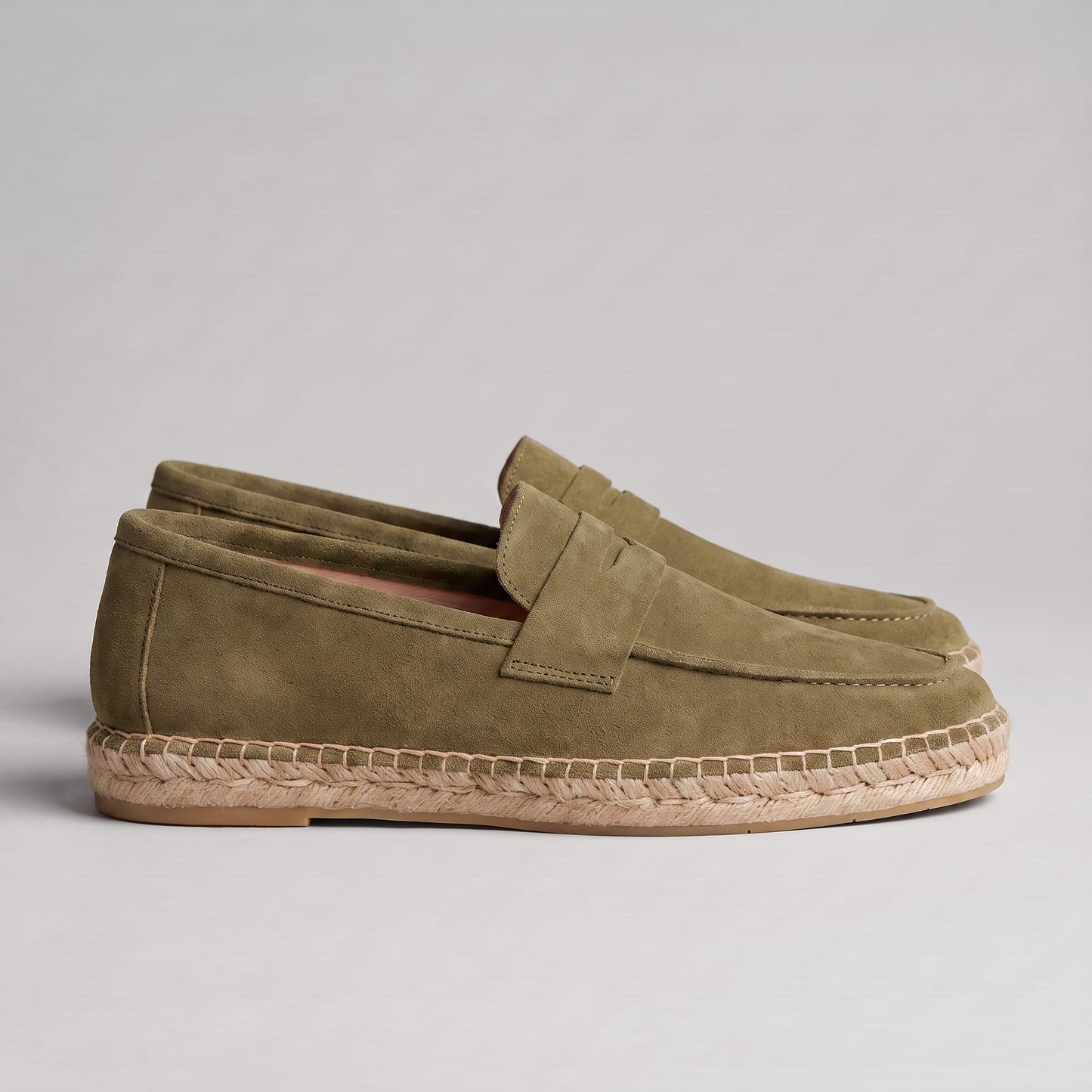 Rainier Suede Penny Espadrille Loafers_46