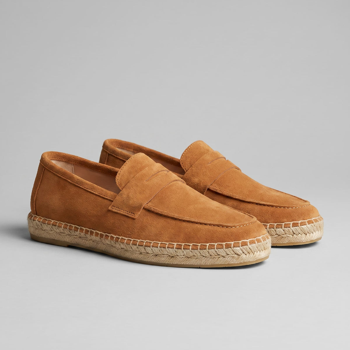 Rainier Suede Penny Espadrille Loafers_5