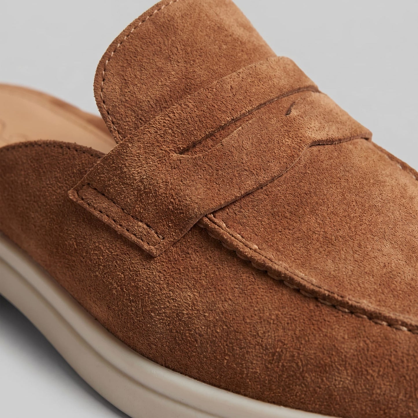 Vandermeer Suede Penny Loafer Mules_4