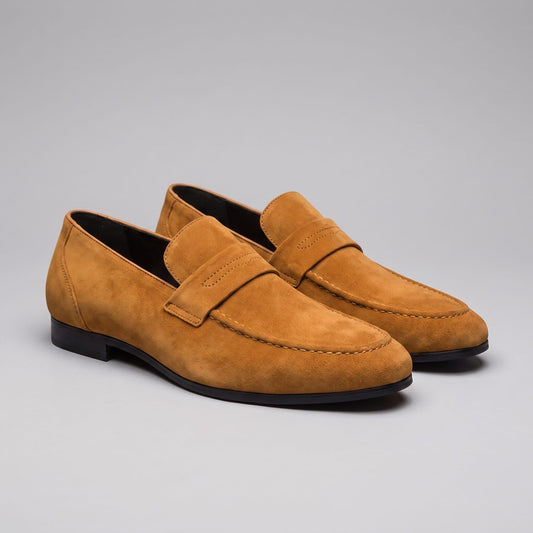 Ransom Faux Suede Penny Loafers_1