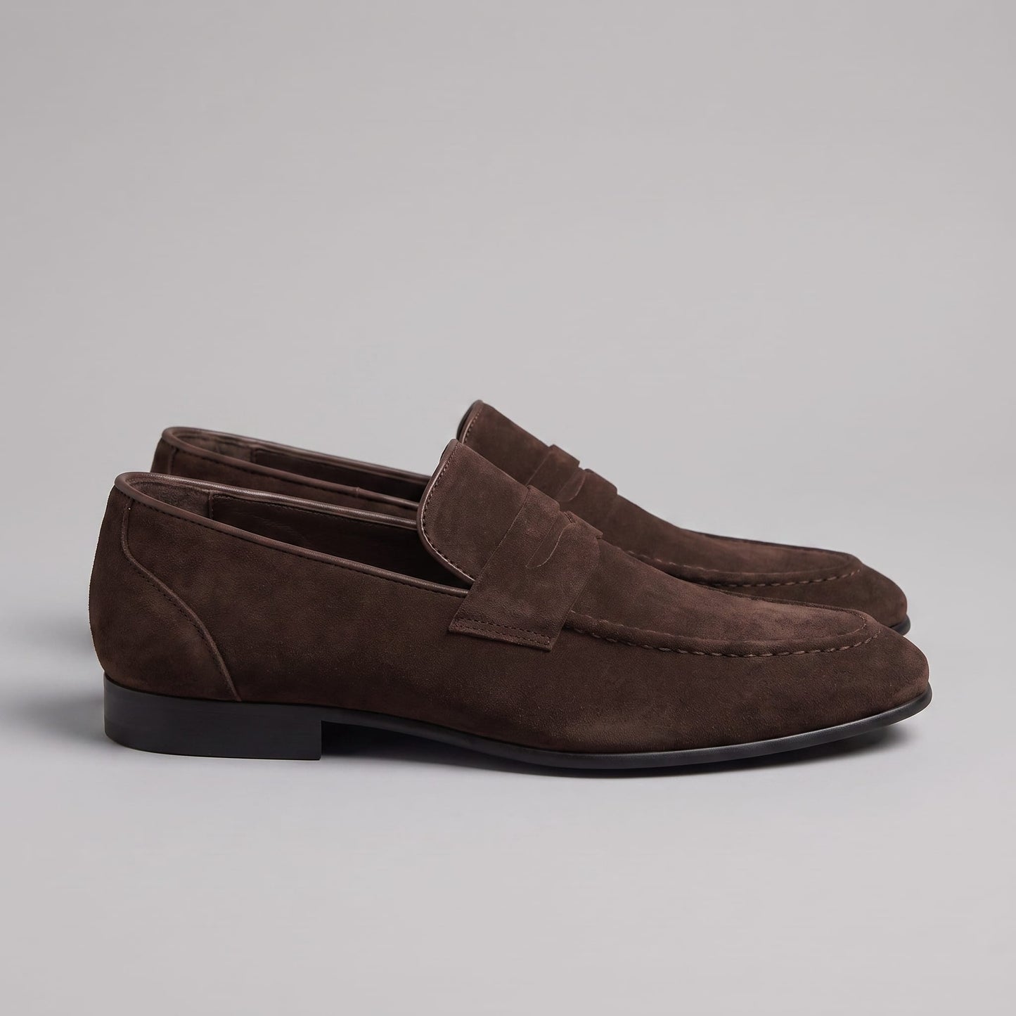 Ransom Faux Suede Penny Loafers_10