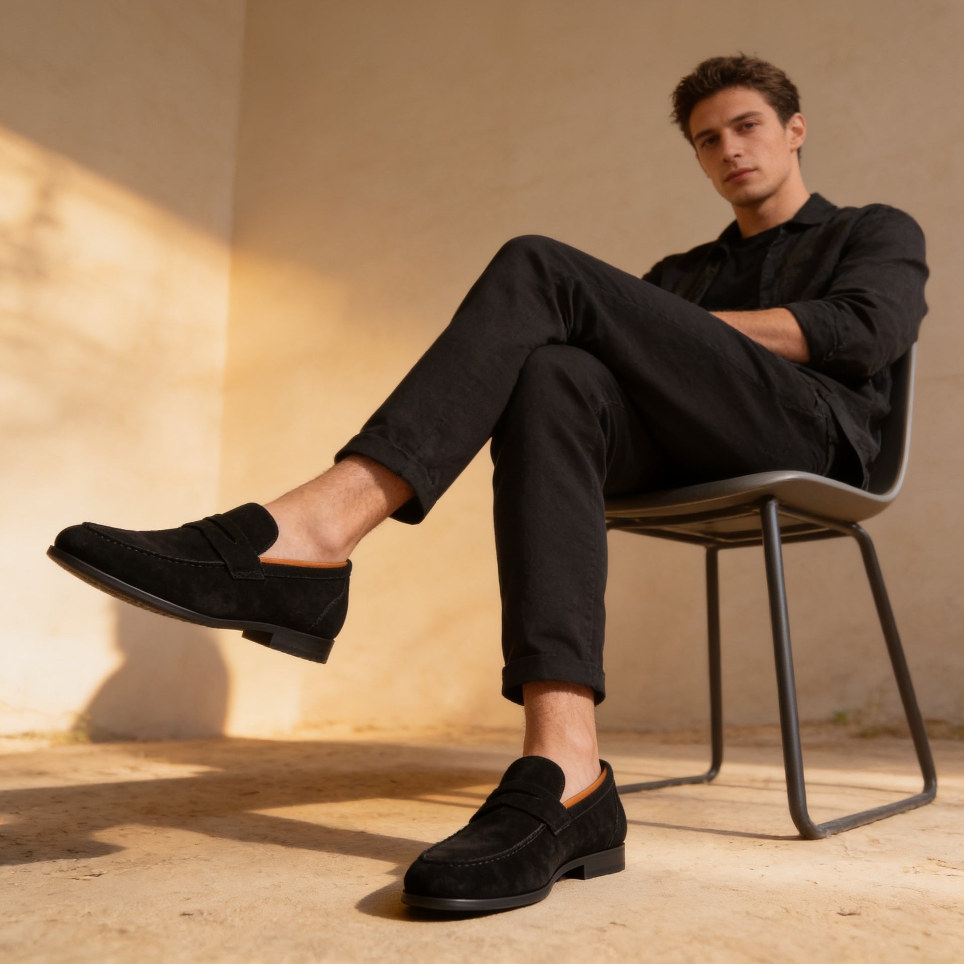 Ransom Faux Suede Penny Loafers
