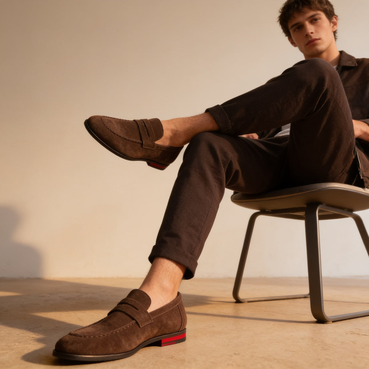 Ransom Faux Suede Penny Loafers_23