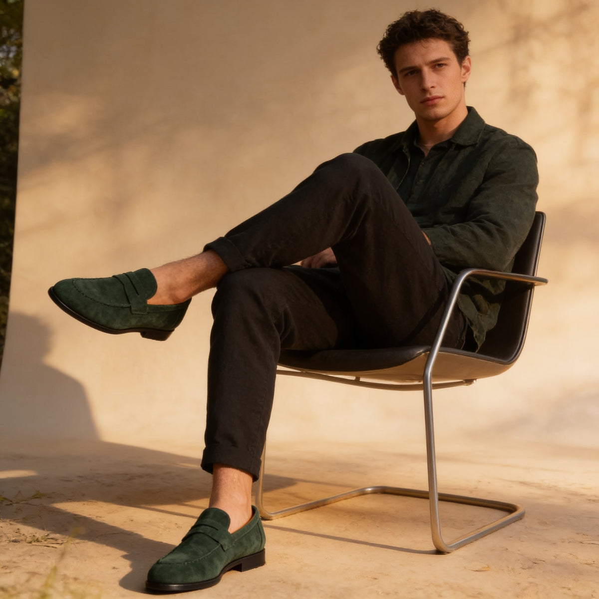 Ransom Faux Suede Penny Loafers_29