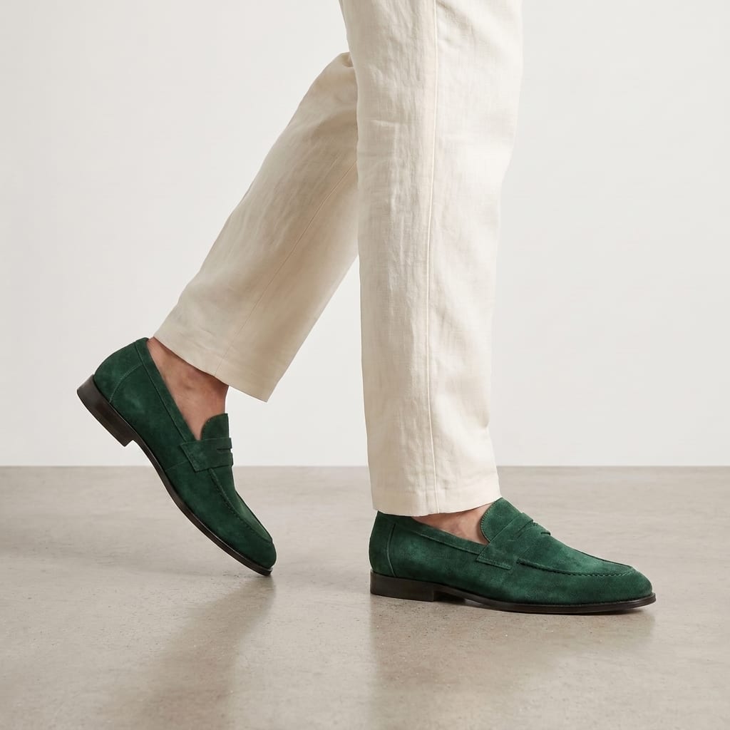 Ransom Faux Suede Penny Loafers_39