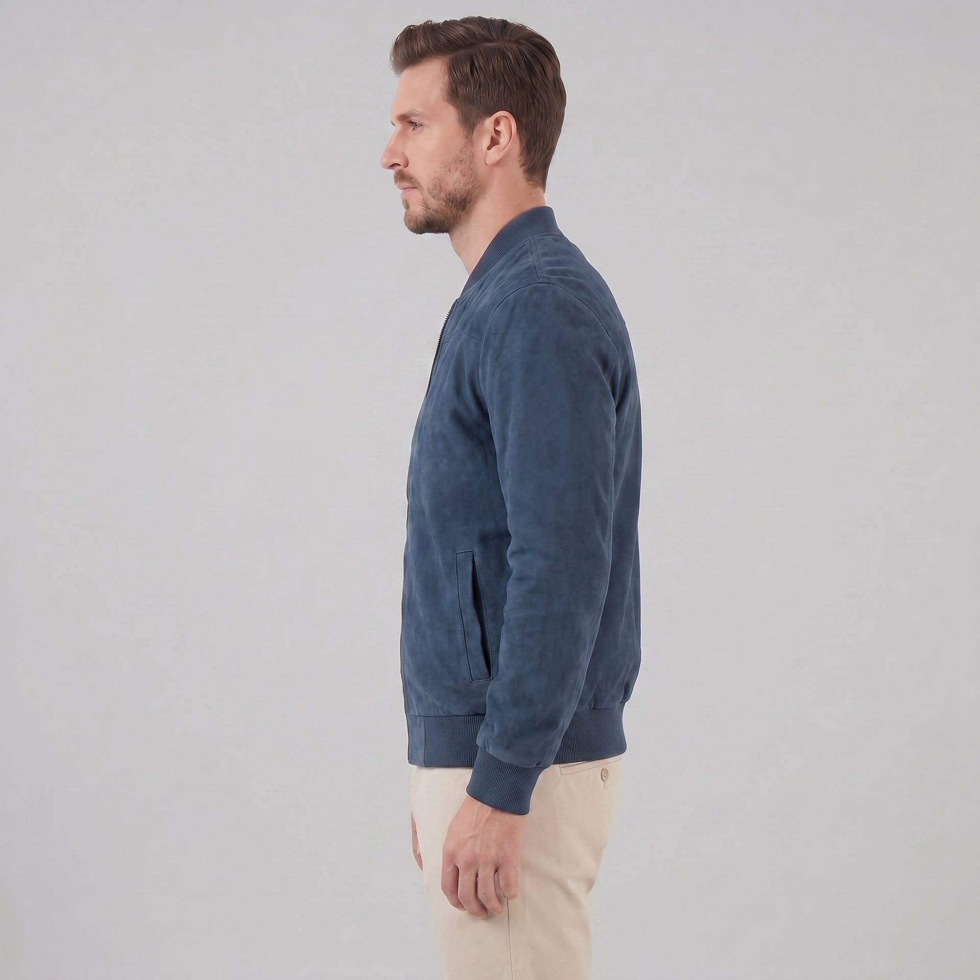 Ledbetter Faux Suede Bomber Jacket