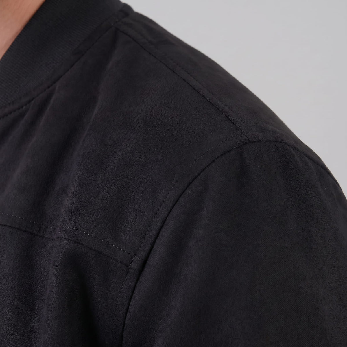 Ledbetter Faux Suede Bomber Jacket