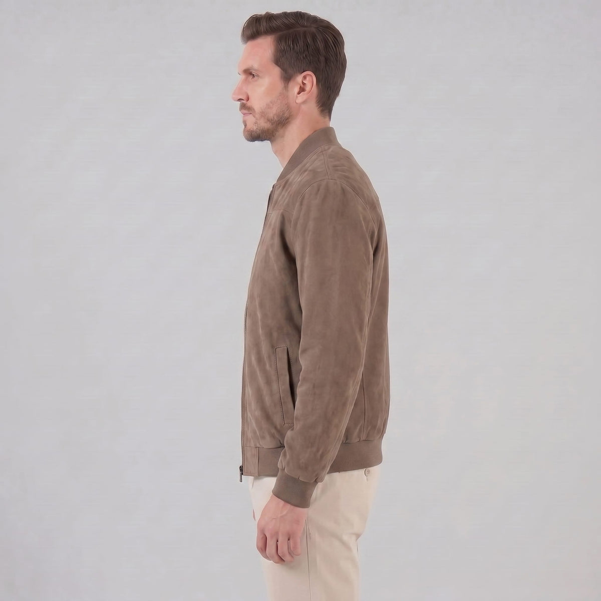 Ledbetter Faux Suede Bomber Jacket