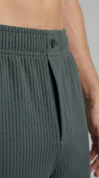 Denver Ribbed Camp Collar Shirt and Shorts Set