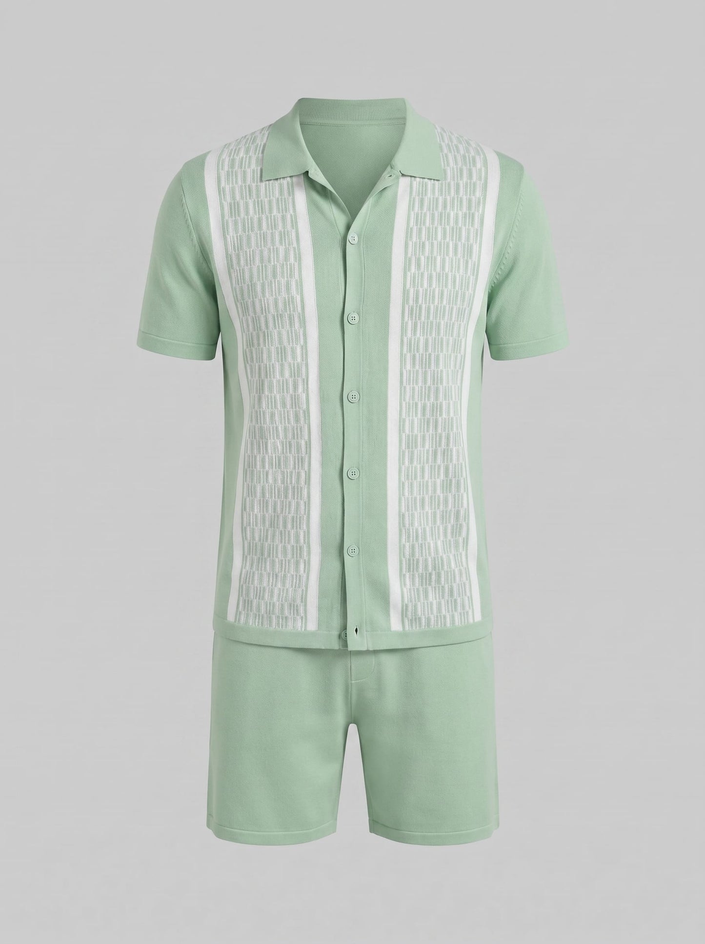 Devin Striped Knit Shirt and Shorts Set_20