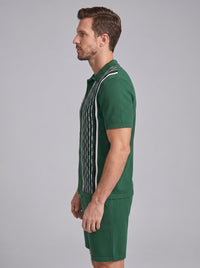 Devin Striped Knit Shirt and Shorts Set