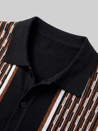 Devin Striped Knit Shirt and Shorts Set