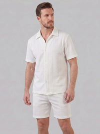 Dexter Waffle Texture Shirt and Shorts Set