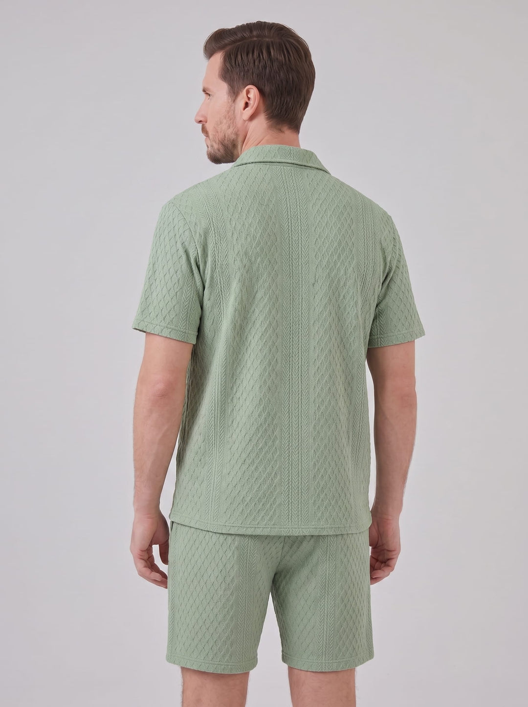 Dexter Waffle Texture Shirt and Shorts Set