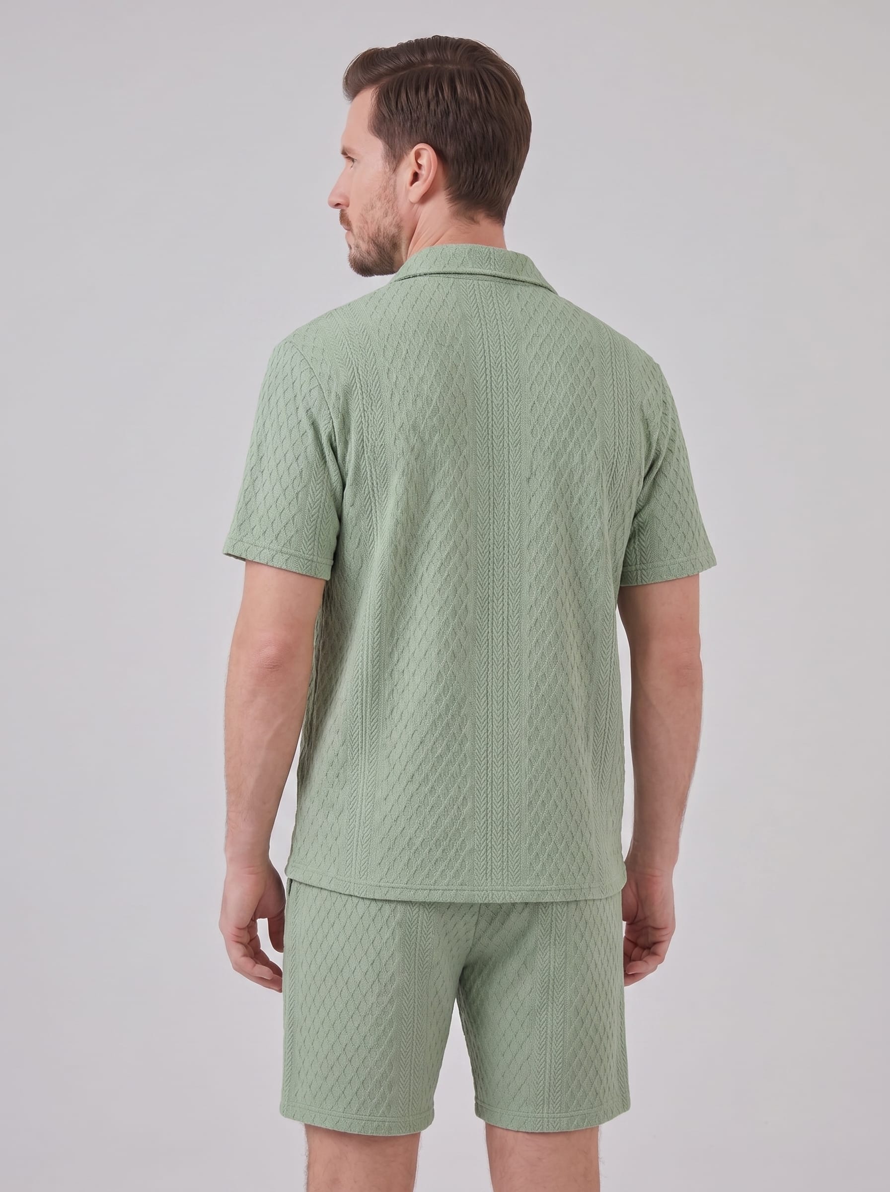 Dexter Waffle Texture Shirt and Shorts Set