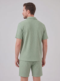 Dexter Waffle Texture Shirt and Shorts Set