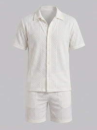 Dexter Waffle Texture Shirt and Shorts Set