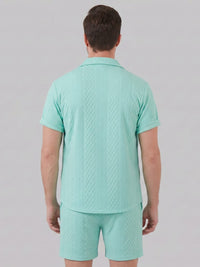 Dexter Waffle Texture Shirt and Shorts Set