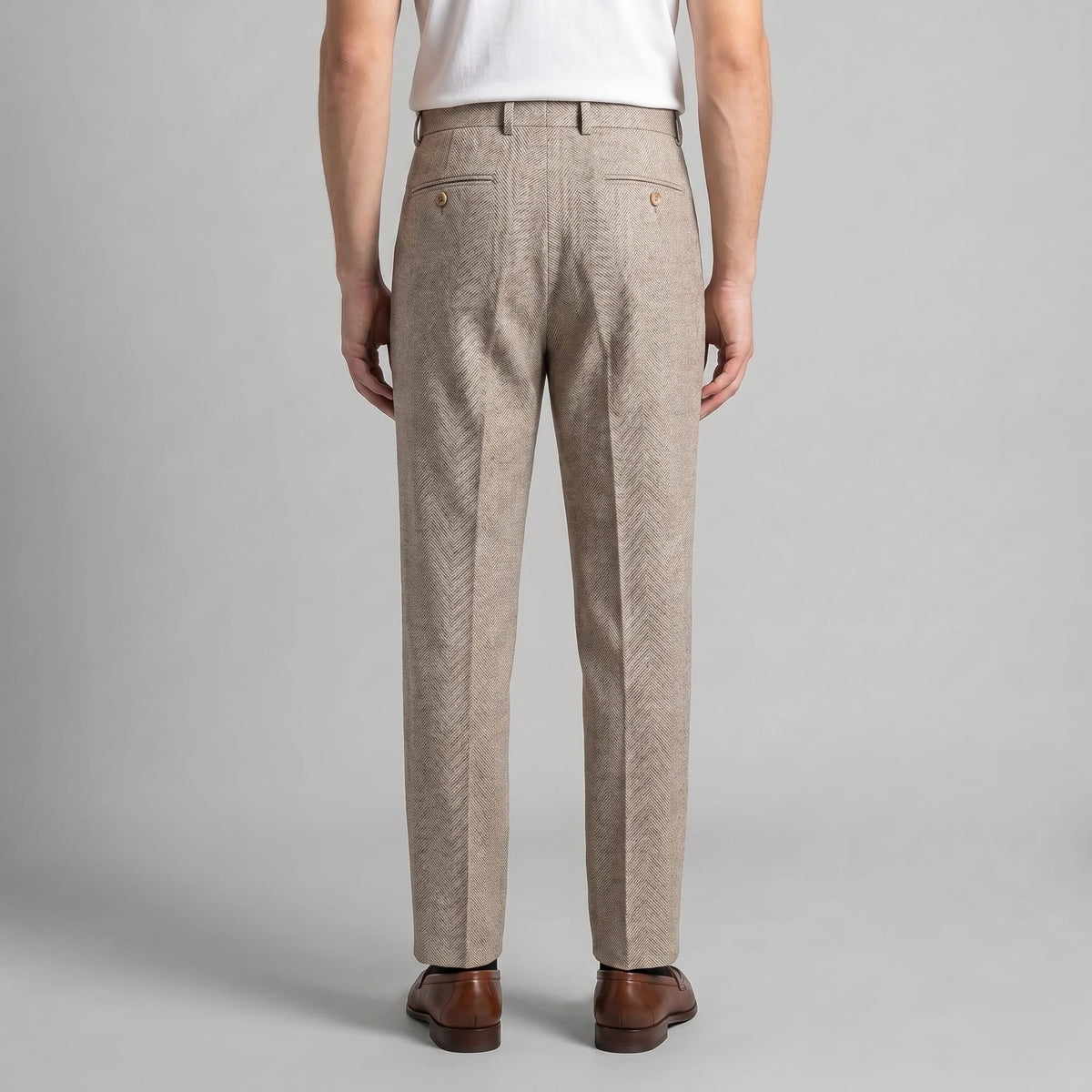 Calloway Pleated Herringbone Pants_3