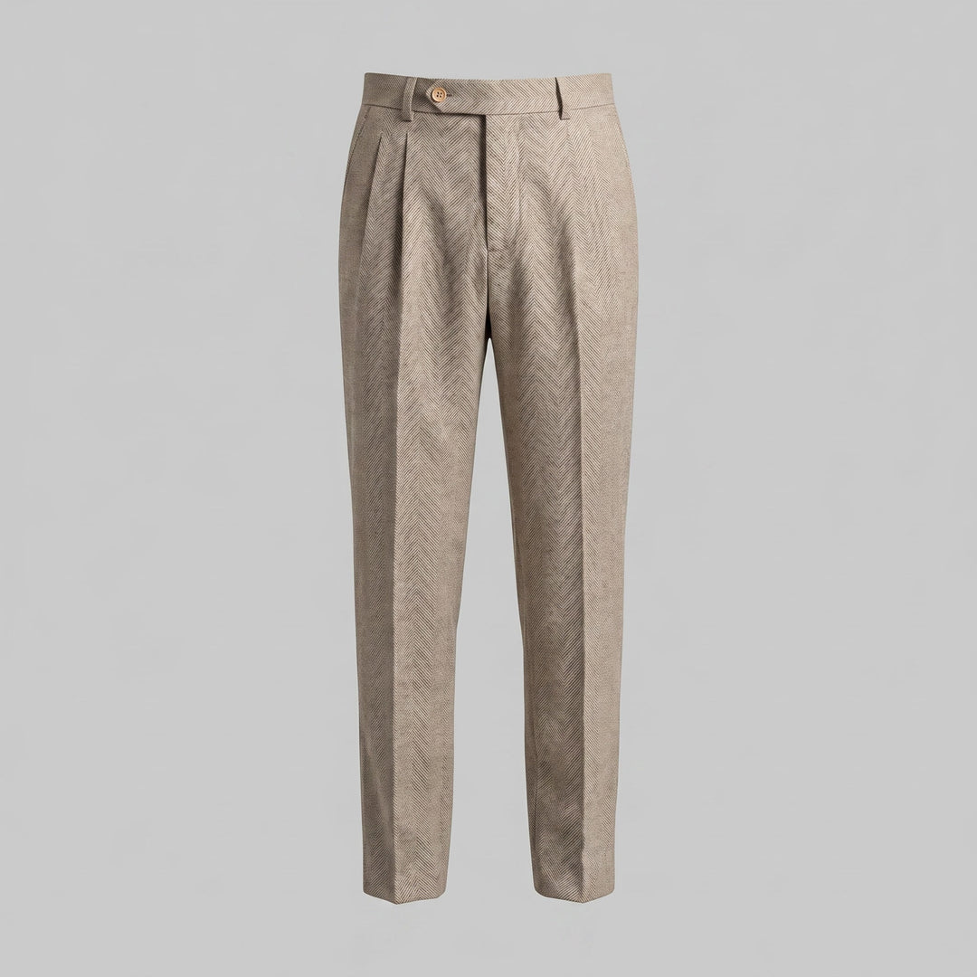 Calloway Pleated Herringbone Pants