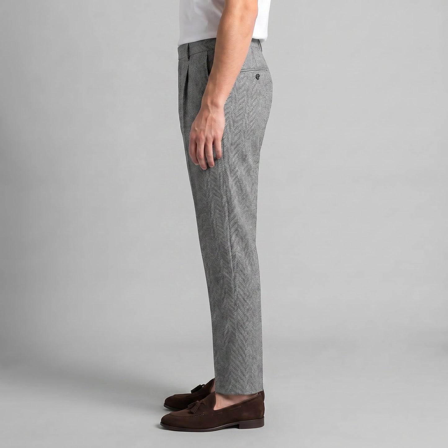 Calloway Pleated Herringbone Pants_7