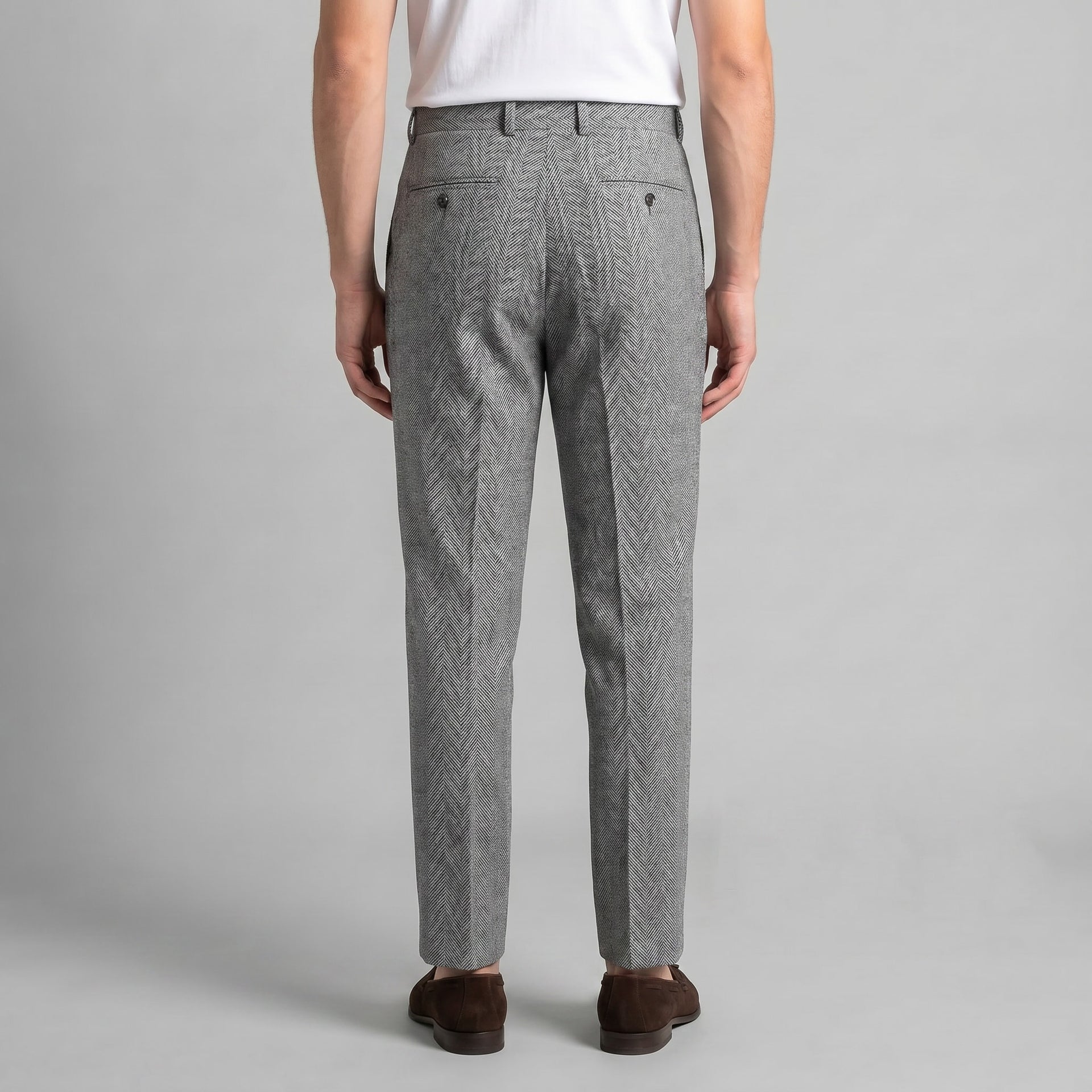 Calloway Pleated Herringbone Pants