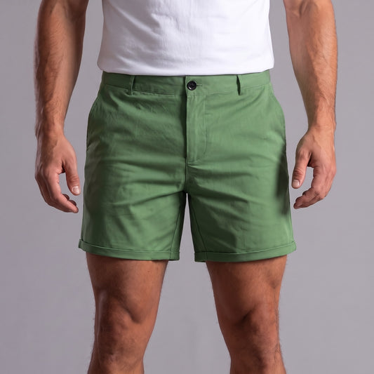 Gaston Cotton Blend Chino Shorts_1