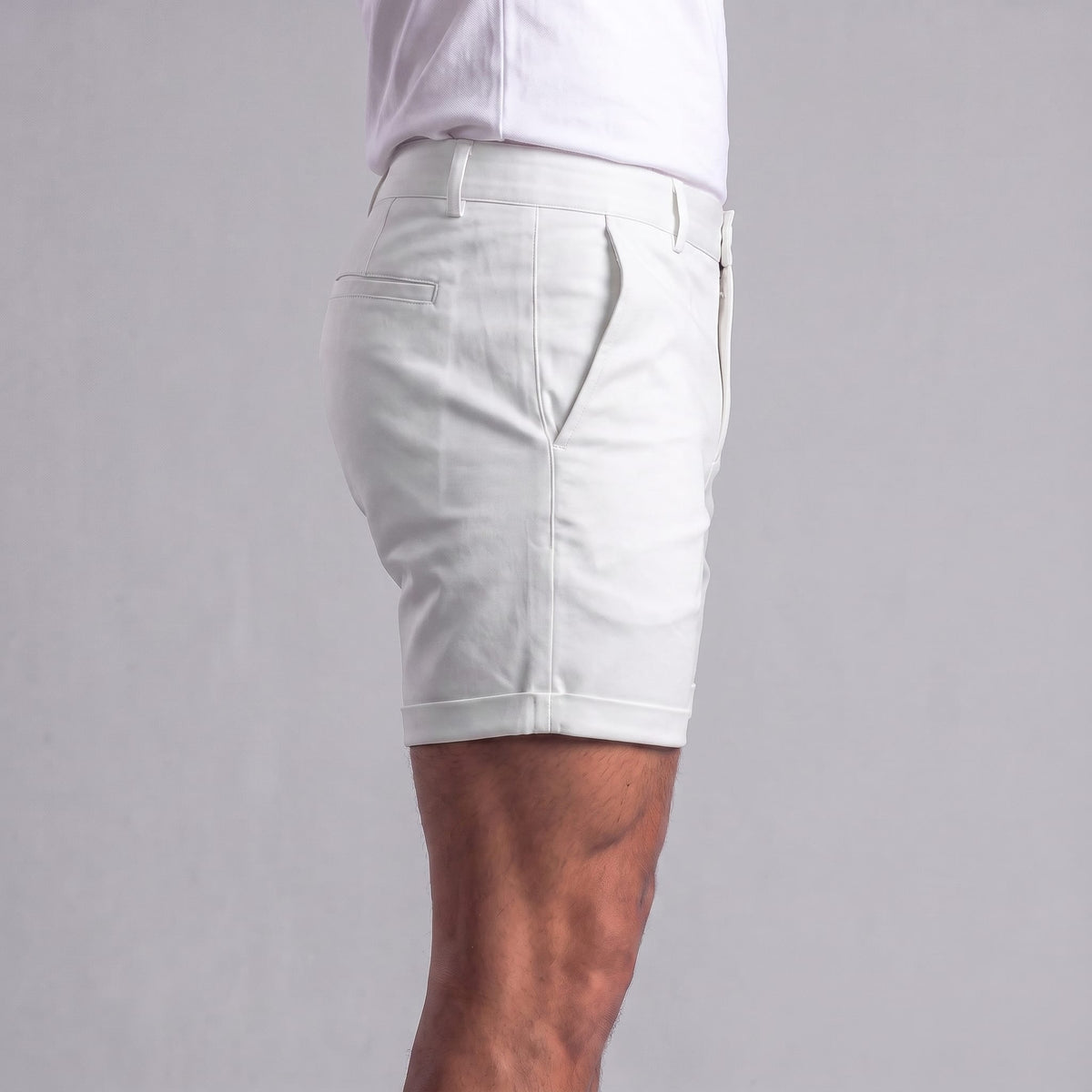 Gaston Cotton Blend Chino Shorts_16