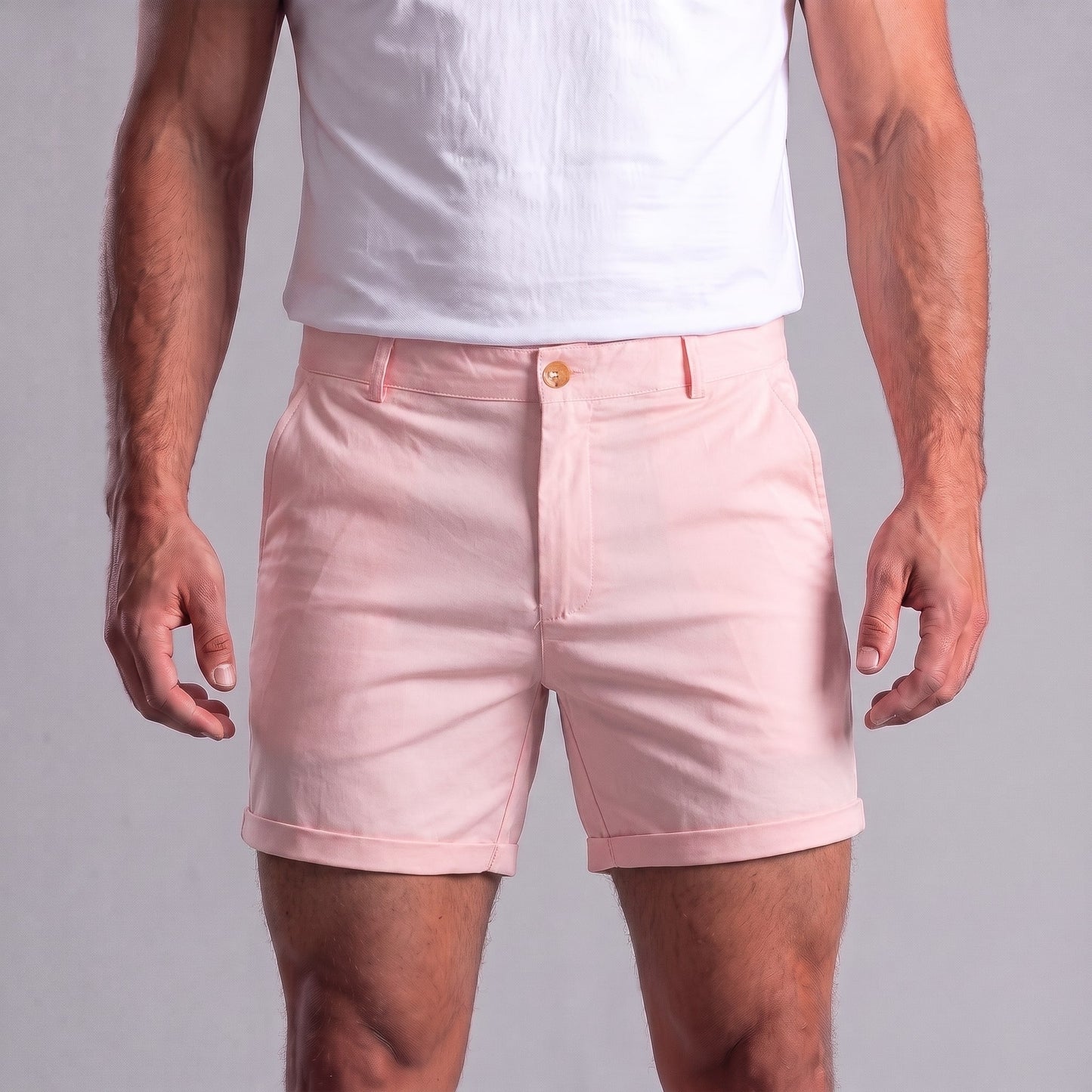 Gaston Cotton Blend Chino Shorts_19