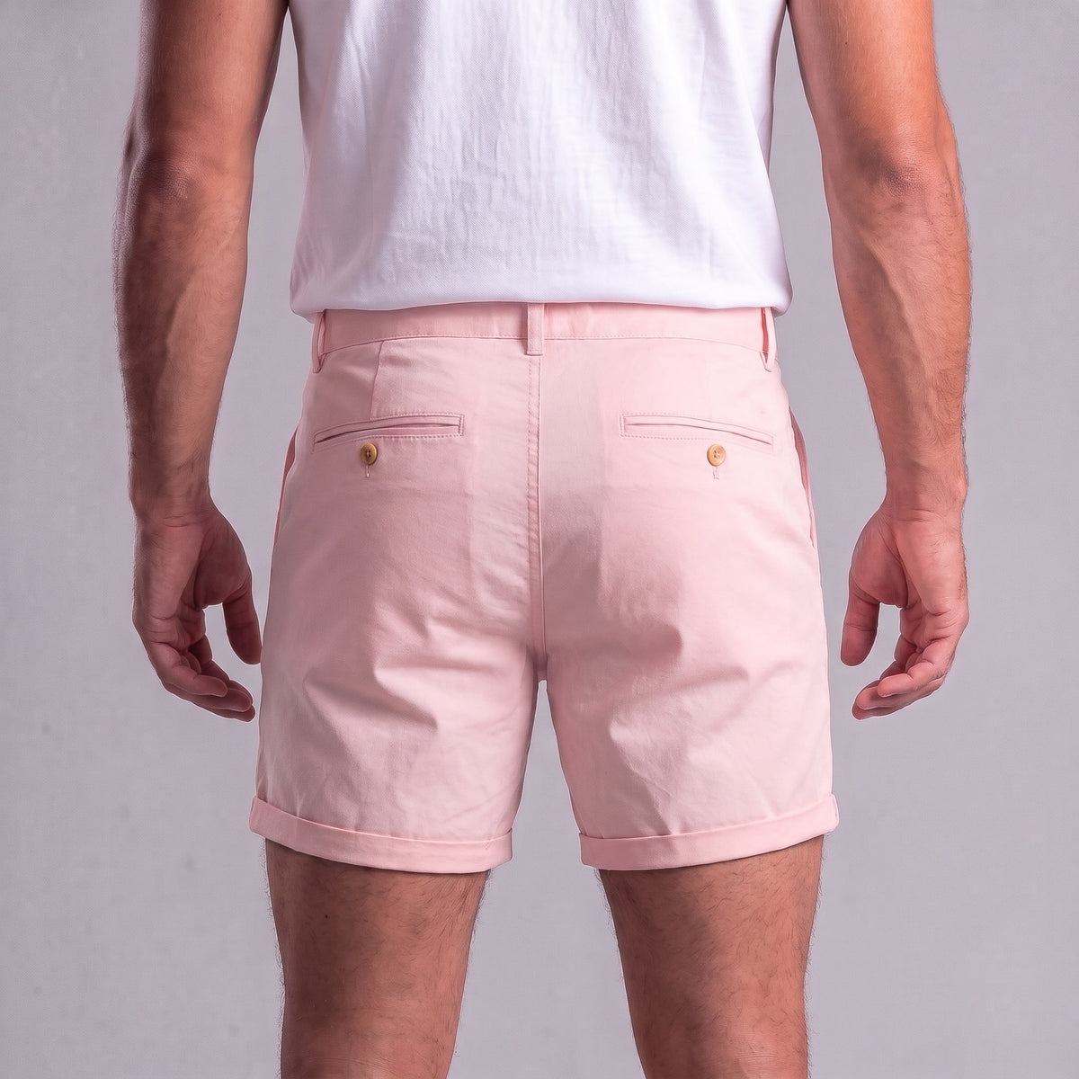 Gaston Cotton Blend Chino Shorts_21