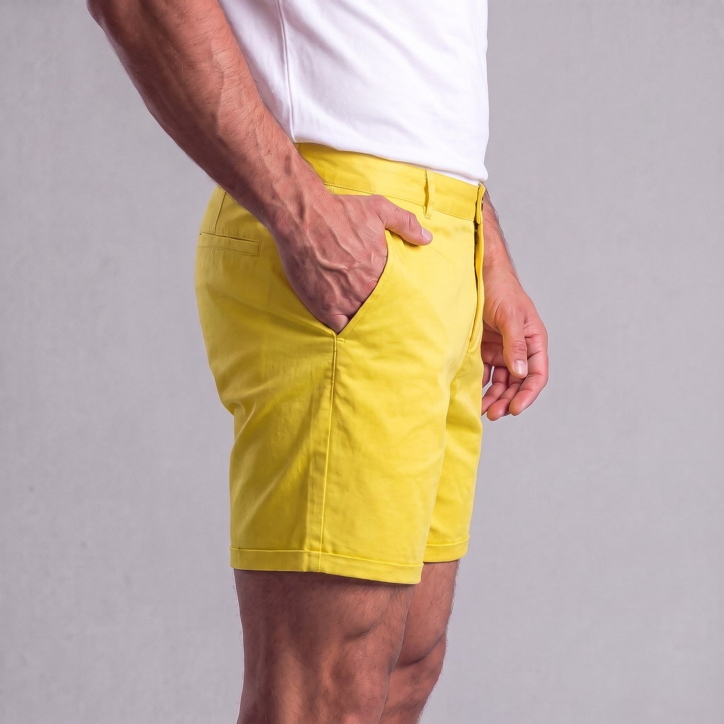 Gaston Cotton Blend Chino Shorts_28