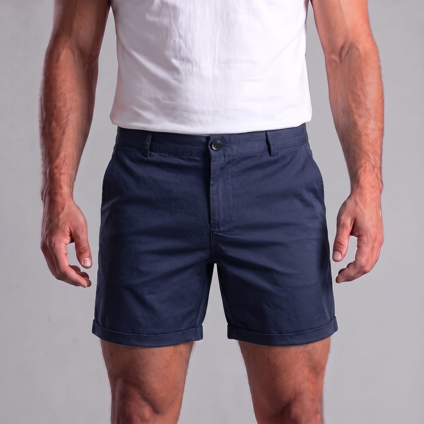 Gaston Cotton Blend Chino Shorts_31