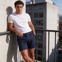 Gaston Cotton Blend Chino Shorts