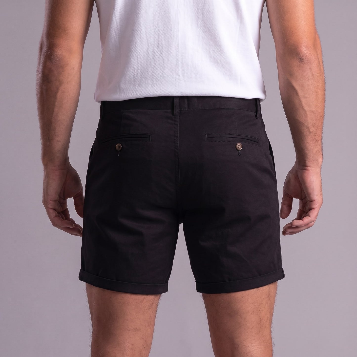 Gaston Cotton Blend Chino Shorts_9