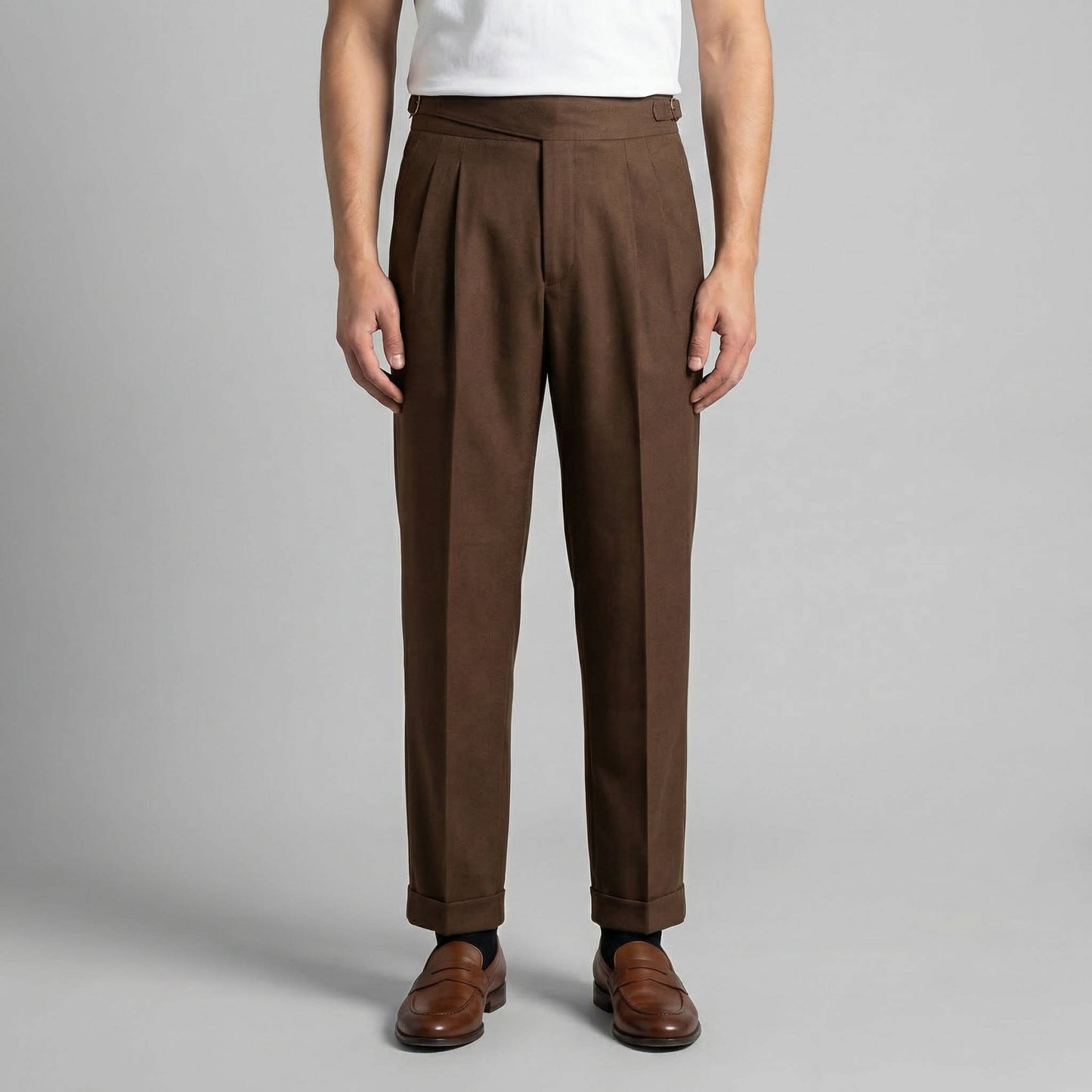 Caldwell Pleated Straight Leg Pants_1