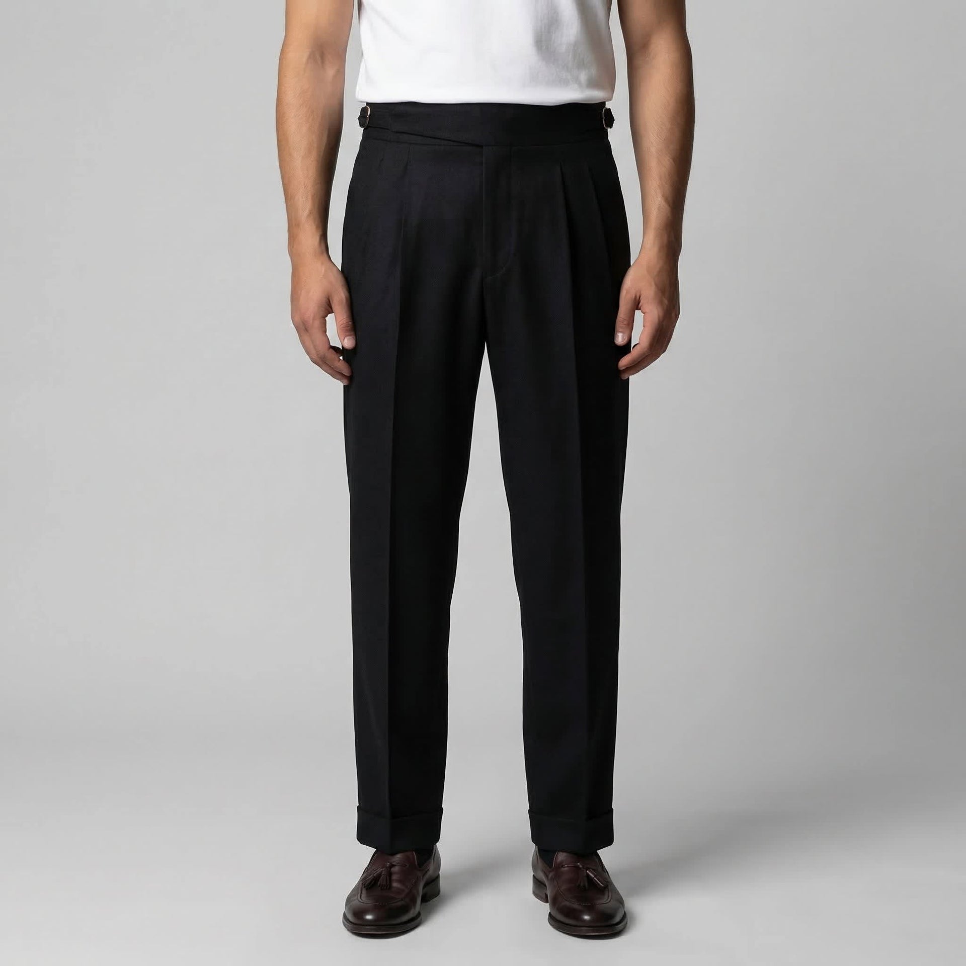Caldwell Pleated Straight Leg Pants