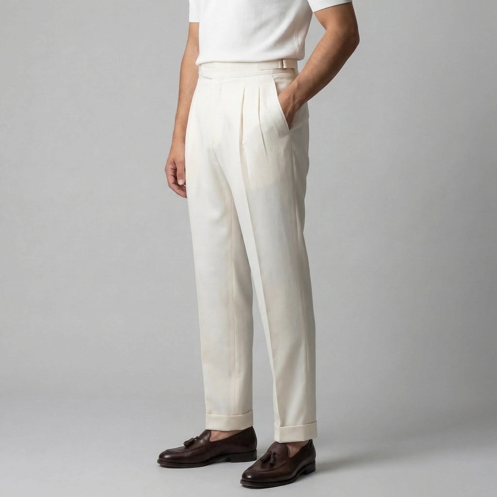 Caldwell Pleated Straight Leg Pants