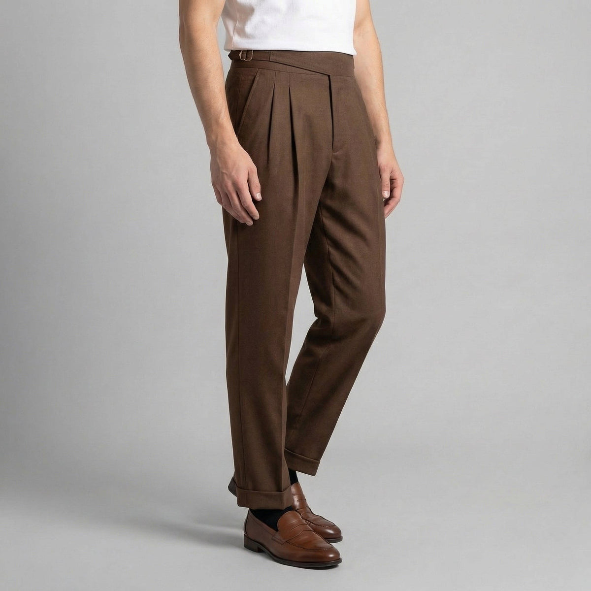 Caldwell Pleated Straight Leg Pants