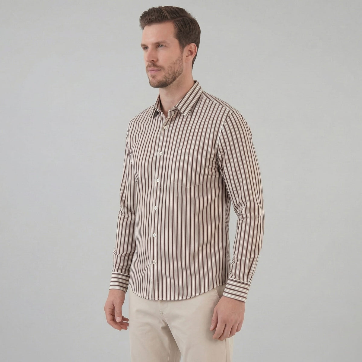 Morgan Striped Cotton Blend Shirt_2